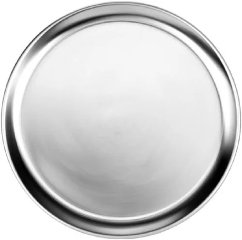 Miniatura 3 de TrueCraftware - Bandeja de pizza de 8 pulgadas con borde ancho de aluminio, juego de 3 utensilios para hornear, bandeja redonda para pizza, bandeja