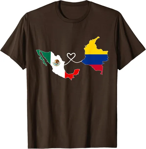 Miniatura 7 de Camiseta Half Colombian Half Mexican Flag Map DNA Mexico Colombia