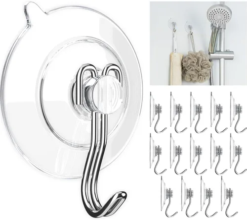 Miniatura 13 de GLUIT Ganchos adhesivos grandes de pared para colgar ganchos resistentes de 22 libras para paredes sin daños, ganchos adhesivos transparentes