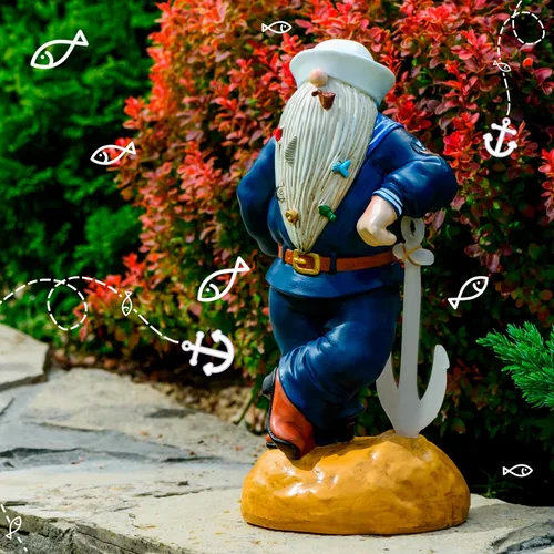 Miniatura 4 de Gnomo azul marino de 11.43 x 5.5 pulgadas, divertidos gnomos de jardín, decoraciones de gnomos para patio, decoración patriótica de jardín, regalos