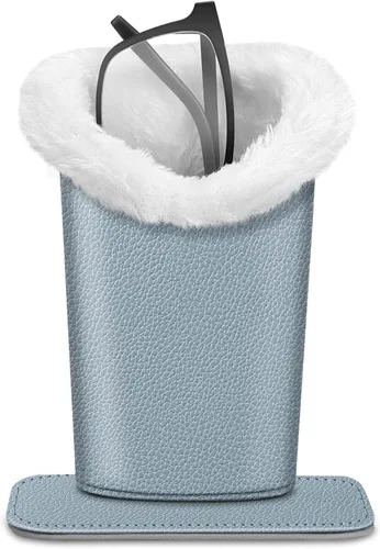 Miniatura 191 de Fintie Soporte para anteojos forrado de felpa con base magnética, estuche de cuero vegano prémium para lentes