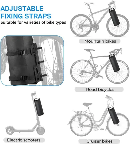 Miniatura 7 de LIXADA Bolsa de horquilla de bicicleta de 3L/7L - Bolsa seca impermeable, diseño superior enrollable, bolsa ligera para horquilla de bicicleta