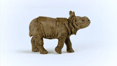 Miniatura 5 de Schleich Wild Life - Figura realista de rinoceronte indio para bebé, juguete auténtico y altamente detallado, duradero para educación y juego