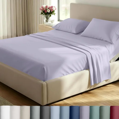 Miniatura 27 de California Design Den Juego de sábanas King de bolsillo profundo, sábanas de lujo de 800 hilos, juego de ropa de cama de satén 100% algodón