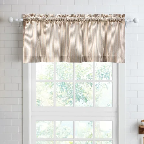 Miniatura 26 de Cortinas de nivel de algodón July Joy de 24 pulgadas de largo, cortinas de cocina de estilo rústico, bolsillo para barra para ventana pequeña