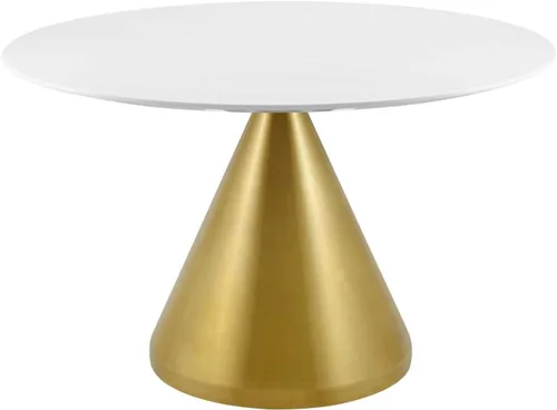 Miniatura 17 de Modway Tupelo - Mesa de comedor cuadrada de 28 pulgadas, color dorado y blanco