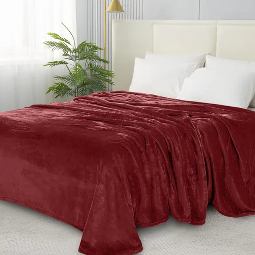 Miniatura 16 de Elegant Comfort Manta ultrasuave de microterciopelo de lujo, suave, mullida, tamaño matrimonial/queen, verde