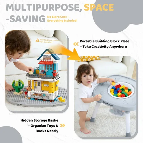 Miniatura 4 de Time Followers® 6 en 1 Centro de Actividad para Bebé Saltadores y Rebotadores 4 Etapas Estación de Pie para Niños Pequeños Regalo de Ducha
