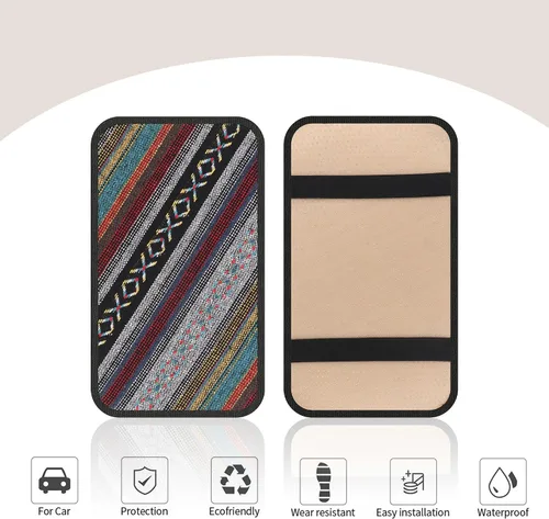 Miniatura 4 de Funda para Consola Central del Automóvil, Accesorios Bohemios para Automóvil, Almohadilla para Caja de Reposabrazos del Automóvil para Soporte