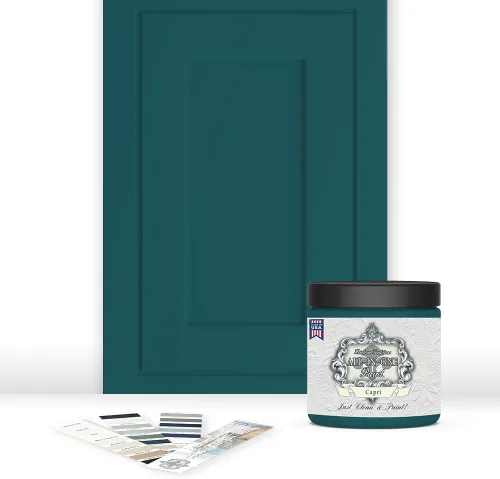 Miniatura 128 de Pintura TODO EN UNO, Abbey (gris cálido), Muestra de 8oz - Pintura duradera para gabinetes y muebles. Imprimación y capa superior incorporadas,