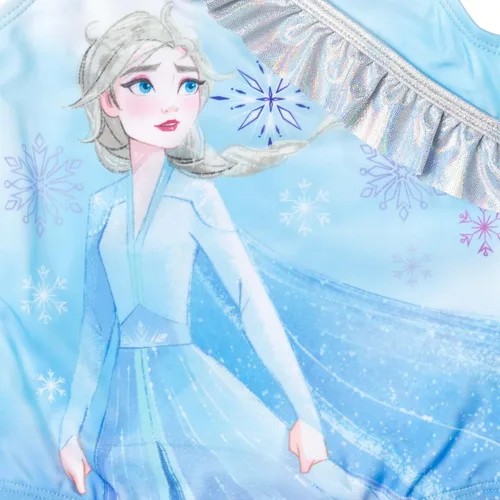 Miniatura 3 de Disney Frozen Elsa Anna - Traje de baño de una pieza para niñas y niños grandes, Azul