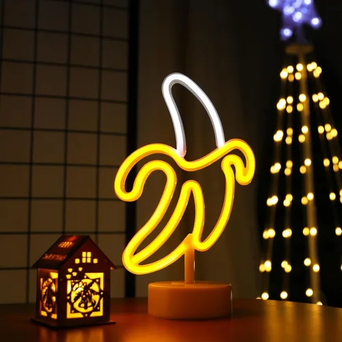Miniatura 9 de ENUOLI Letrero de neón de plátano, luz LED de plátano, letrero de neón para decoración de dormitorio, habitación de los niños, Navidad, cumpleaños
