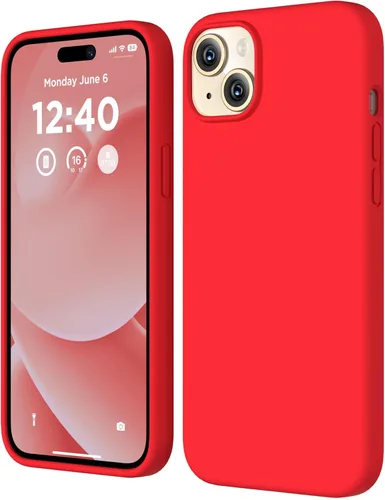 Miniatura 12 de Funda de silicona para iPhone 15 Plus, cubierta protectora de cuerpo completo, forro de microfibra suave antiarañazos, funda delgada ultrafina