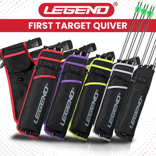 Miniatura 8 de LEGEND First Archery - Funda para flechas, carcaj de cadera con cinturón ajustable y 3 tubos de flecha, material de nailon duradero con ranura en T