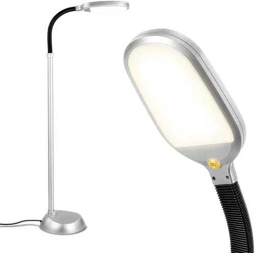Miniatura 10 de Brightech Litespan - Lámpara de Pie LED Brillante para Lectura Sobre Silla, Manualidades y Lectura, Luz de Esteticista para Extensiones de Pestañas