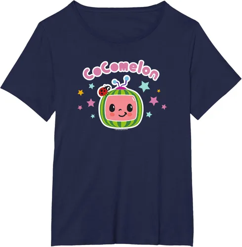 Miniatura 17 de CoComelon Camiseta clásica con logotipo de cara sonriente centrada, Negro