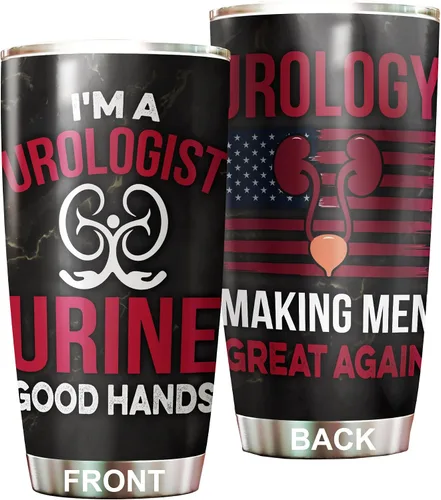 Miniatura 12 de Urology - Vaso de regalo para urólogo, tapa de popote de acero inoxidable de 20 onzas, regalo divertido para urólogo, regalo para el día nacional
