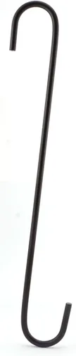 Miniatura 2 de Paquete de 6 ganchos colgantes de metal negro de 8 pulgadas en forma de S para utensilios de cocina, ollas, utensilios, plantas, toallas