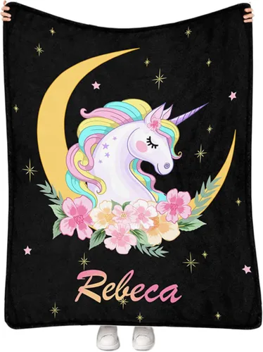 Miniatura 44 de Manta personalizada de sirena para niñas, manta de envoltura personalizada con nombre, manta de forro polar suave para niños recién nacidos, manta