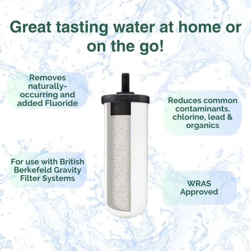 Miniatura 3 de British Berkefeld Doulton Ultra Fluoruro Cartucho de filtro de agua potable de cerámica W9120133 para todos los sistemas de filtro de agua por