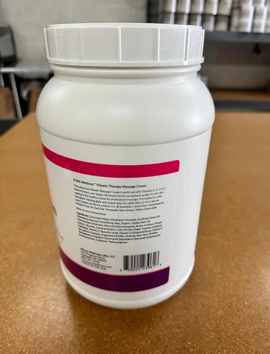 Miniatura 7 de Vitamin Therapy - Crema de masaje de 1 galón, vitamina E, profesional, terapia de masaje, tejido profundo, sin perfume, hipoalergénico, ingredientes
