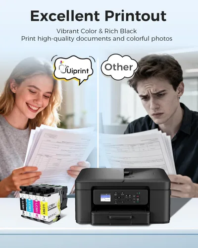 Miniatura 7 de LC501 - Cartuchos de tinta de repuesto para impresoras Brother LC501XL Serie LC501 compatibles con impresora Brother MFC-J1360DW MFC-J1410DW