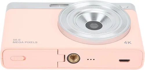 Miniatura 9 de Luqeeg Cámara digital 4K, cámara IPS HD de 2.88 pulgadas con enfoque automático AF, zoom digital, luz de relleno LED, rosa, compacta, 50 MP