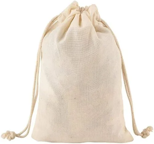 Miniatura 3 de KUPOO 30 bolsas de algodón de muselina de algodón, bolsa de muselina con cordón para recuerdos de fiesta de boda y manualidades (6 x 8 pulgadas)
