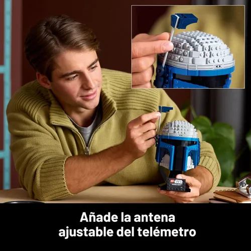 Miniatura 4 de LEGO Casco de Star Wars Jango Fett, kit de modelo de bricolaje para adultos a partir de 18 años, juego de construcción coleccionable, idea