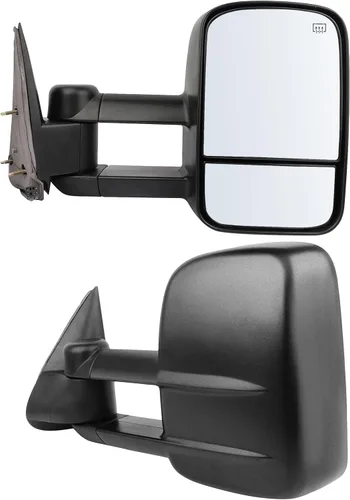 Miniatura 48 de ECCPP Juego de espejos de remolque, reemplazo en pareja, compatible con Chevy Silverado 1500 2500 HD 3500 Suburban 1500 2500 Tahoe para GMC Sierra