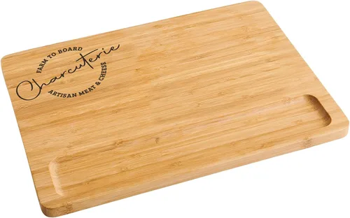 Miniatura 6 de HIC Kitchen Tabla de queso para charcutería, bambú caramelizado, rectangular, 11 x 15 x 0.6 pulgadas