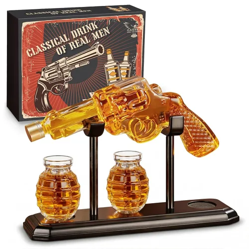Miniatura 10 de Juego de decantador de whisky AK47 con 2 vasos de whisky, regalos para hombres, día del padre, regalo único de aniversario de cumpleaños para él