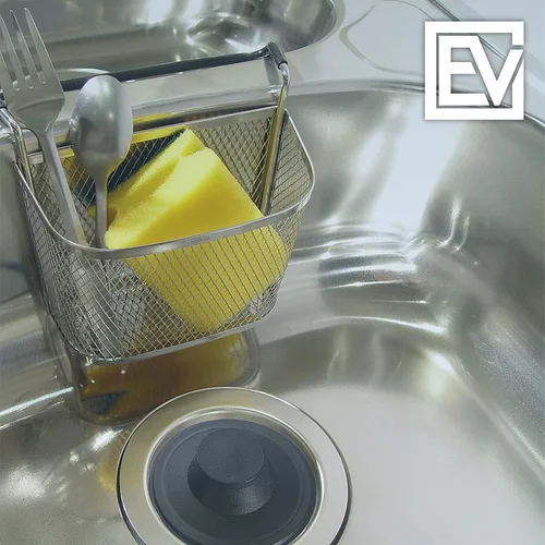 Miniatura 2 de Essential Values Tapón para fregadero de cocina, juego de 2, tapón de drenaje de plástico negro, tapón de repuesto para eliminación de basura