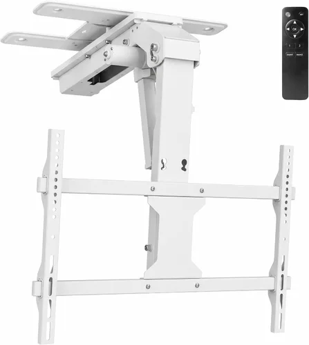 Miniatura 11 de VIVO Soporte eléctrico abatible y giratorio para TV de techo para pantallas de 37 a 70 pulgadas, soporte VESA de techo plano motorizado grande