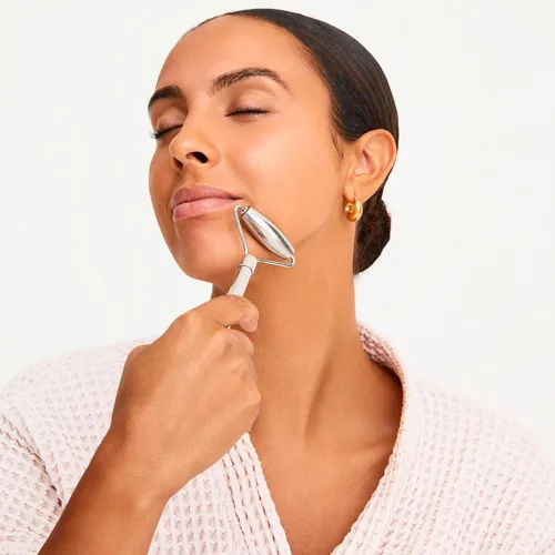 Miniatura 7 de Wonderskin Rodillo facial líquido para gimnasio, masajeador facial de acero inoxidable para ojos hinchados y ojeras, herramienta para esculpir