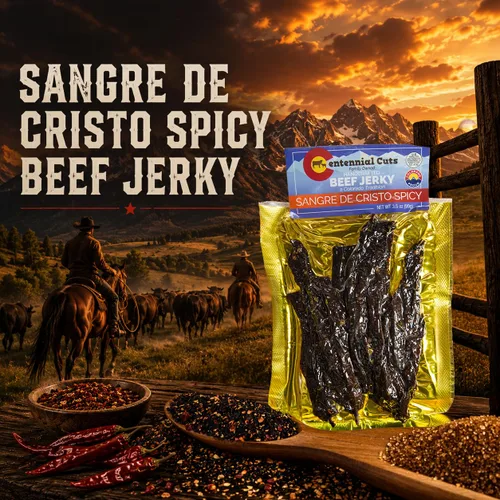 Miniatura 6 de Centennial Cuts - Sangre De Cristo Spicy Beef Jerky - 3.5 oz, de propiedad familiar, snack proteico