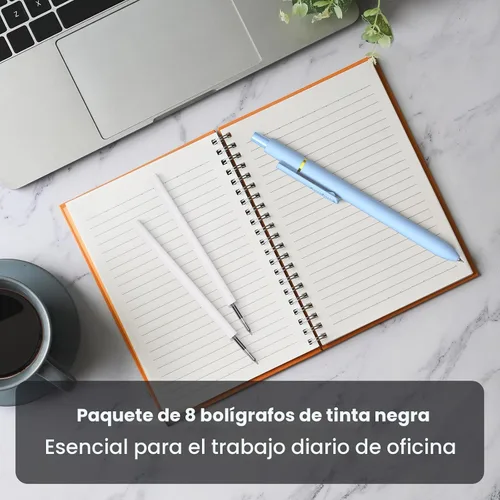 Miniatura 8 de 8 bolígrafos de gel negro - 0.7mm de punta media, tinta negra Escritura suave - Bolígrafo retráctil de secado rápido para hombres y mujeres
