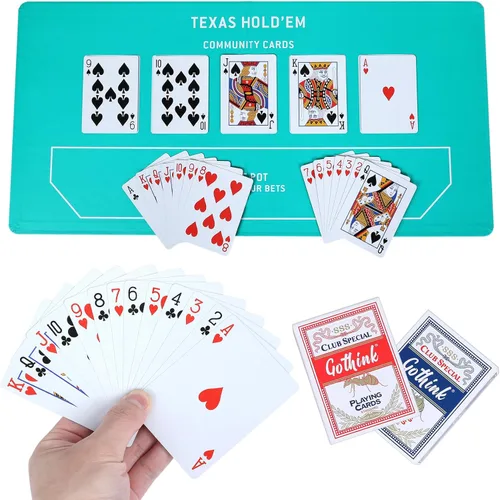 Miniatura 4 de GOTHINK Juego de Ruleta, incluye rueda de apuestas de 10 pulgadas, 200 fichas, rastrillo, 2 bolas y póker Texas Hold'em, perfecto para fiestas