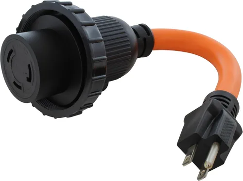 Miniatura 6 de AC WORKS Adaptadores desmontables marinos RV de 30 amperios (enchufe doméstico 5-15P 15A)