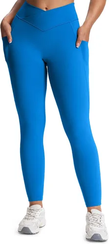 Miniatura 108 de Aoxjox Trinity - Pantalones de yoga de cintura alta con bolsillos para mujer, control de abdomen, cintura cruzada, leggings de entrenamiento suaves