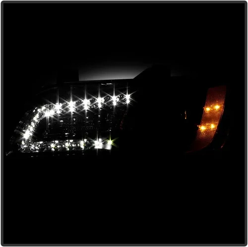 Miniatura 6 de ACANII - Faros delanteros para Chrysler 300 2011-2023 con proyector LED tipo halógeno DRL negro, juego de faros izquierdo + derecho