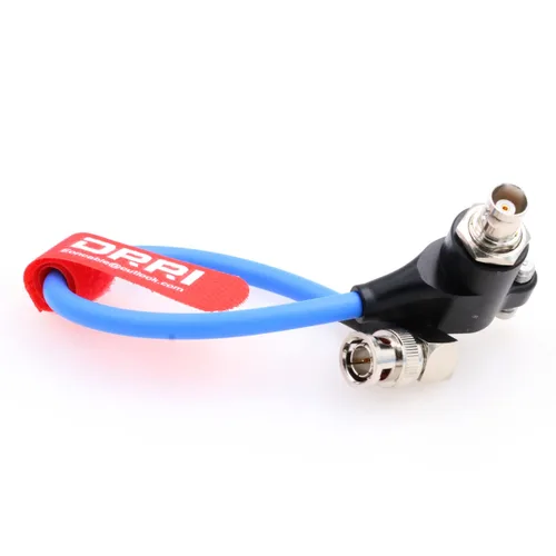 Miniatura 5 de Cable protector SDI de 12 G, aisladores galvánicos en ángulo recto BNC macho a ángulo recto BNC hembra para ARRI Mini, rojo Komodo (negro, 7.9 in)
