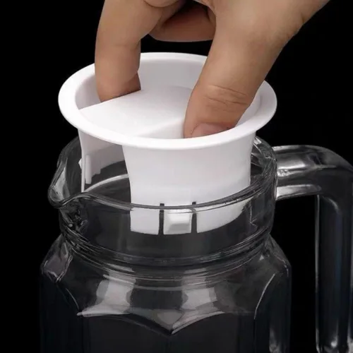 Miniatura 3 de 4 tapas de vidrio para jarra de agua, cubiertas de plástico a prueba de polvo resistentes a salpicaduras para jarra de bistró, color blanco