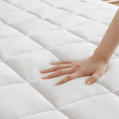Miniatura 12 de Madison Park Protector de colchón impermeable, funda de colchón de felpa suave Cloud con sobrerelleno, bolsillo ajustable que se adapta a hasta 18
