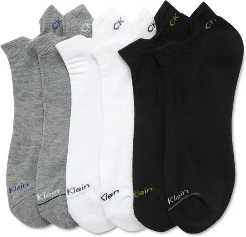 Miniatura 125 de Calvin Klein Calcetines para hombre, mezcla de algodón, acolchados, sin talla, forro de calcetines atléticos (6 unidades)