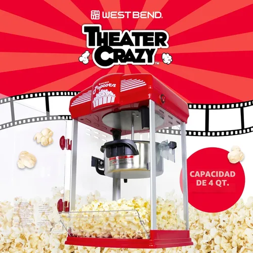 Miniatura 3 de Máquina de palomitas de maíz de cine West Bend 82515 - Rojo