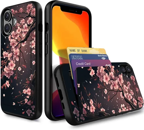 Miniatura 173 de Funda para iPhone Air, funda tipo cartera con ranura para tarjeta oculta, a prueba de golpes, TPU y PC, funda protectora de doble capa para iPhone