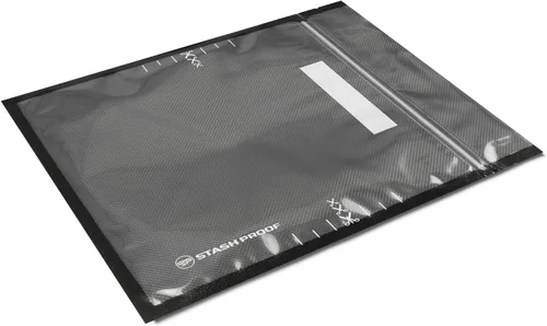 Miniatura 8 de Bolsa de almacenamiento de sellado al vacío y cierre de cremallera de 11 x 12 pulgadas (negro y transparente) (100 unidades) bolsas de polietileno