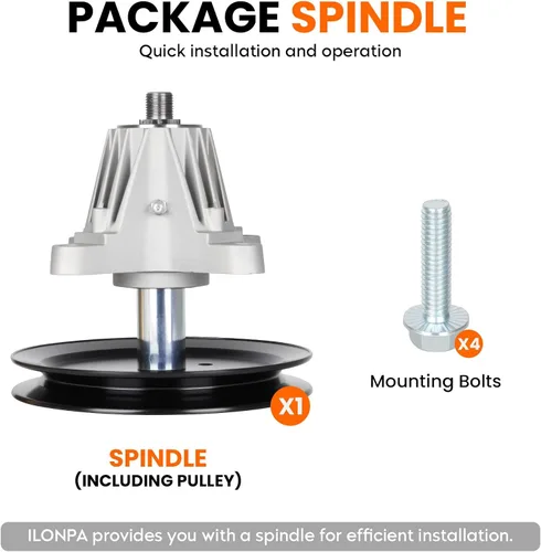 Miniatura 5 de ILONPA Conjunto de husillo para Cub Cadet MTD 918-04865A, 918-04865, 618-04636, 918-04636, 618-04636A, 918-04636A LTX1045 LTX1046