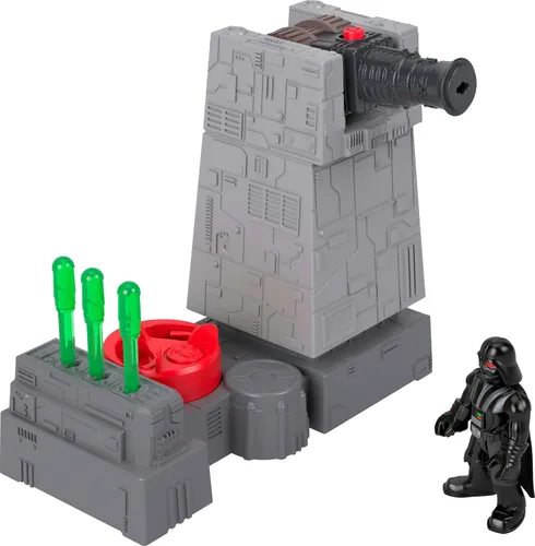 Fisher-Price Imaginext Star Wars Toys Death Star Star - Cañón de torreta con llave de metal Darth Vader para niños a partir de 3 años
